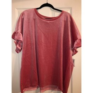 Women’s Plus Size Red Glitter Top